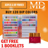 MD Nail Dip & Dap Powder - Dip/Acrylic  2 oz. - 120 colors, Free 1 Booklets