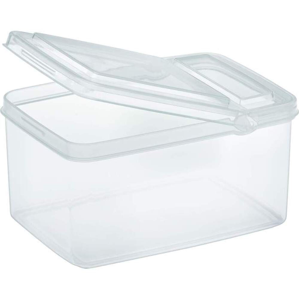 Medium Rectangle Container with Flip Top Lid - Clear - 32 oz. / Case o ...