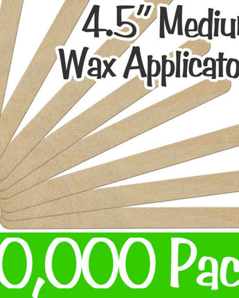 Medium Waxing Sticks with Rounded Edge - 4.5&quot; Long x 3/8&quot; Wide / 10 Bags of 1,000 = Case of 10,000 by Xen Stix