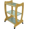 Meishida 3 Shelf Natural Color Wood Cart