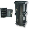 Meishida Black, Acrylic Cart with 2 Locking Doors and Drawers