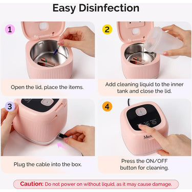 MelodySusie 2 in 1 Ultrasonic Cleaner Machine for Manicure