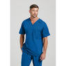 Men's Murphy Scrub Top - Greys Anatomy Spandex Stretch Collection / Color - New Royal / Fit - Regular / Sizes - XS, S, M, L, XL, 2XL, 3XL by Barco Uniforms