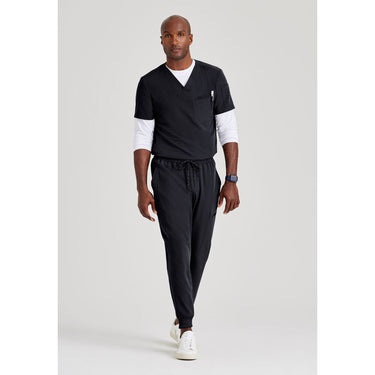 Men's Rally Scrub Top - Barco Unify Collection / Color - Black / Fit - Regular / Sizes - XS, S, M, L, XL, 2XL, 3XL by Barco Uniforms