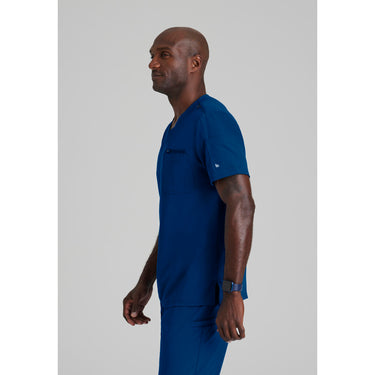 Men's Rally Scrub Top - Barco Unify Collection / Color - Indigo / Fit - Regular / Sizes - XS, S, M, L, XL, 2XL, 3XL by Barco Uniforms