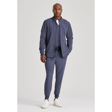 Men's Rally Warm-Up Scrub Jacket - Barco Unify Collection / Color - Steel / Fit - Regular / Sizes - XS, S, M, L, XL, 2XL, 3XL by Barco Uniforms