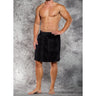 Men's Terry Velour Cloth Body Wrap - Bath Towel Wrap | Color: Black | Material: 100% Cotton | Available Sizes: One Size Fits Most by SUMMA