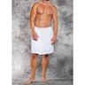 Men's Terry Velour Cloth Body Wrap - Bath Towel Wrap | Color: White | Material: 100% Cotton | Available Sizes: One Size Fits Most, XXL by SUMMA