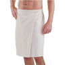 Men's Terry Velour Wrap with Snaps / White