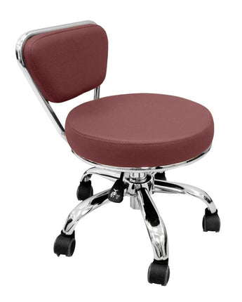 Merel Pedicure Stool / Burgundy by HANS Equipment