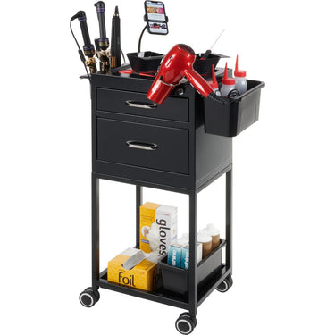 Metal Salon Cart - Mobile Workstation for Professional Tools by Celebrity