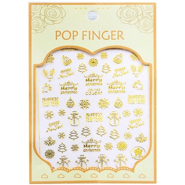 Metallic Christmas Nail Art Sticker Decal - Pack #2 - Each