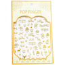 Metallic Christmas Nail Art Sticker Decal - Pack #6 - Each
