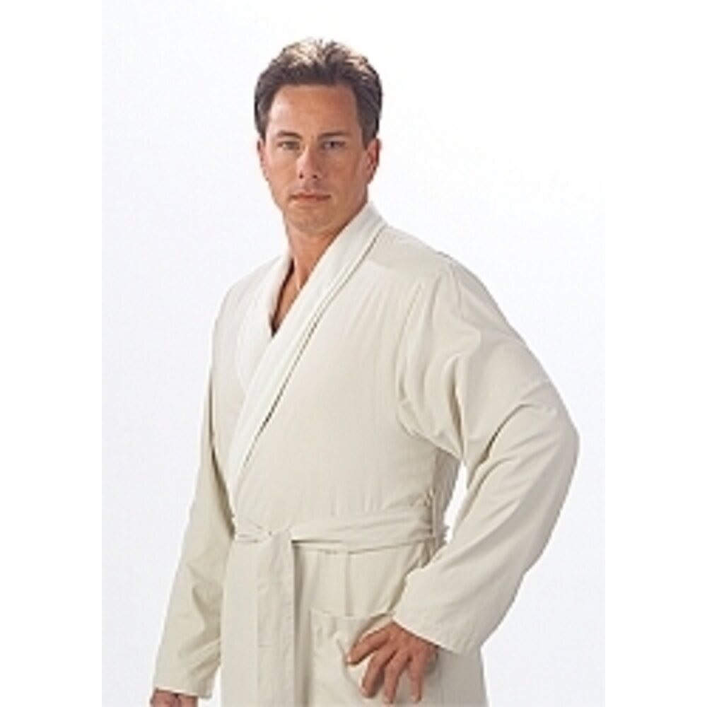 Collar Robe Microfiber Roll Collar Robe / Natural / Regular / Pockets – Pure Spa Direct