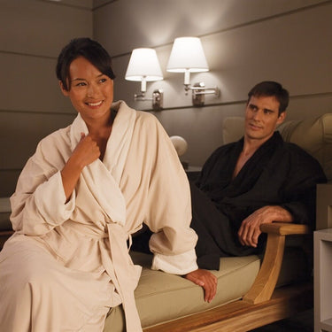 Microfiber Shawl Collar Robe - Chocolate / Chocolate Cotton-Poly Lining by Boca Terry