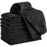 Microfiber Towels, 16" x 29" - Black / 10 Pack by Soft 'N Style