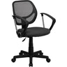 Mid-Back Gray Mesh Spa/Salon Technician Chair with Arms by BIGA