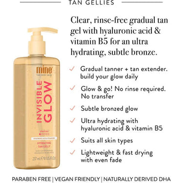 MineTan Invisible Glow Hydrating Tan Gelly - Gradual / 8 oz.