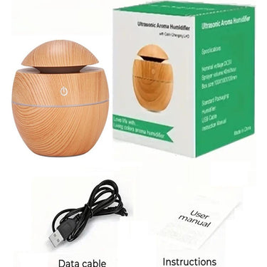 Mini Diffuser Ultrasonic Aroma / Light Wood