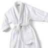 Mini Stripe Shawl Collar Robe - 14 oz. / White by Boca Terry