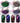 Mirror Chrome Nail Powder 4 Pieces - Pigment for Brilliant Shine Effect - Colors Ablaze Collection - Set