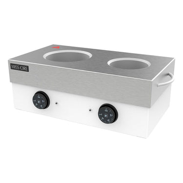 Miss Cire Double Hybrid White Wax Warmer - 2.2 Lbs. + 14 oz. (Hard and Soft Wax)