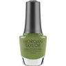 Morgan Taylor Nail Lacquer - Pure Beauty Collection - Leaf It All Behind - An earthy moss green cr&egrave;me that provides a fully opaque finish for spring hues / 0.5 oz. - 15 mL.