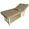 Multi-Purpose Wood Frame Massage and Facial Bed with Storage by Meishida