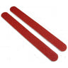 Mylar Red Washable Cushioned Nail Files - 7"L x 3/4"W - Grit 80/80 - 50 Pack by Princess
