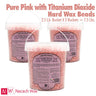 Nacach Wax - Pure Pink with Titanium Dioxide Hard Wax Beads / (3) 2.5 Lbs. Buckets = 7.5 Lbs.