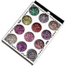 Nail Art Glitter 12-Pieces - High-Shine Particles - Set