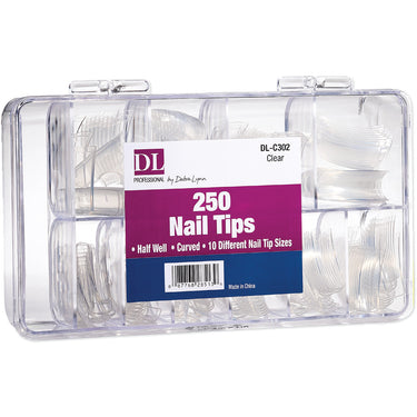 Nail Tips - Clear / 250 Tips by DL Professional