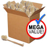 Natural Bristle Brush with Wood Handle / Mega Pack of 60