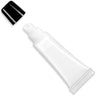 Natural Dispensing Tube with Slanted Reducer Tip and Black Cap - Ideal for Lip Gloss, Lip Balm and Other Liquid Formulations / 100 Per Bag X 2 Bags = 200 Complete Units