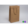 Natural Kraft Eurototes with Rope Handles - Natural Kraft - 8"W x 4-3/4"D x 13-1/2"H / 1 Case (100 per Case)