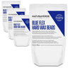 NaturaverdePro - BLUE FLEX HARD WAX BEADS - Made in Italy / Case = 35.27 oz. - 1,000 grams Bags X 4 Bags = 8.82 Lbs