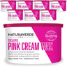 NaturaverdePro - DELUXE PINK CREAM WAX - Soft Strip Wax - Made in Italy / Case = 14 oz. - 397 grams Can X 8 Cans