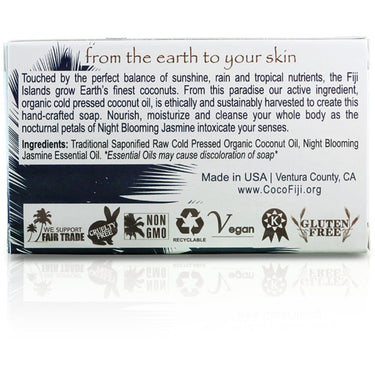 Night Blooming Jasmine Face & Body Soap Infused with Organic Coconut Oil / Case of 15 Bars by Organic Fiji by Organic Fiji