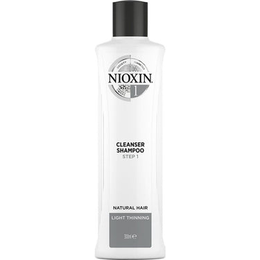 Nioxin Cleanser Shampoo - STEP 1 - System 1 / For Natural Hair with Light Thinning / 10.1 oz. - 300 mL.