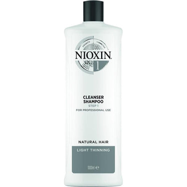 Nioxin Cleanser Shampoo - STEP 1 - System 1 / For Natural Hair with Light Thinning / 33.8 oz. - 1,000 mL.