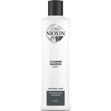 Nioxin Cleanser Shampoo - STEP 1 - System 2 / For Natural Hair with Progressed Thinning / 10.1 oz. - 300 mL.