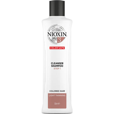 Nioxin Cleanser Shampoo - STEP 1 - System 3 / For Colored Treated Hair with Light Thinning / 10.1 oz. - 300 mL.