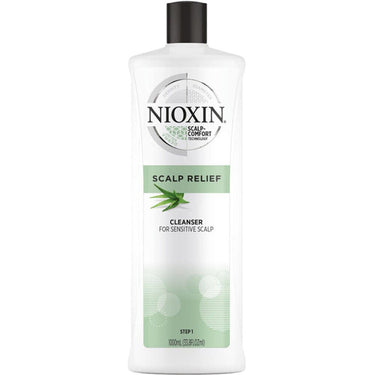 Nioxin Scalp Relief Cleanser Shampoo For Sensitive Scalp - STEP 1 / Dry & Itchy Scalp Shampoo / 33.8 oz. - 1,000 mL.