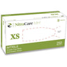 NitraCare Mint - Teal Nitrile Powder-Free Exam Gloves / 10 Boxes of 250 Gloves = 2,500 Gloves per Case - Available in X-Small, Small, Medium, Large, X-Large by MedGluv