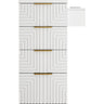 Noelle Salon Trolley / 4 Storage Drawers Plus Tool Holder on Wheels for Salon Convenience / White by Deco Salon Furniture