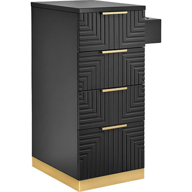 Noelle Styling Station Side Cabinet / Black by Deco Salon Furniture