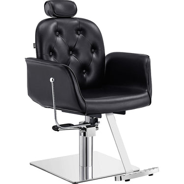 Noir Reclining Hydraulic All-Purpose Salon Chair by DIR Salon Furniture