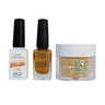 NR Elite Trio: Gel Polish + Lacquer + Dip/Acrylic Powder - #MS195 24K by NuRevolution / Gel Polish 15 mL. + Lacquer 15 mL. + Dip/Acrylic 2 oz.