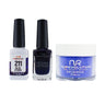NR Elite Trio: Gel Polish + Lacquer + Dip/Acrylic Powder - #MS211 Blue Esther by NuRevolution / Gel Polish 15 mL. + Lacquer 15 mL. + Dip/Acrylic 2 oz.