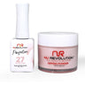 NR Perfection Set: Gel Polish + Dip/Acrylic Powder - #PFS027 Custard by NuRevolution / 15 mL. Gel Polish + 2 oz. Dip/Acrylic Powder